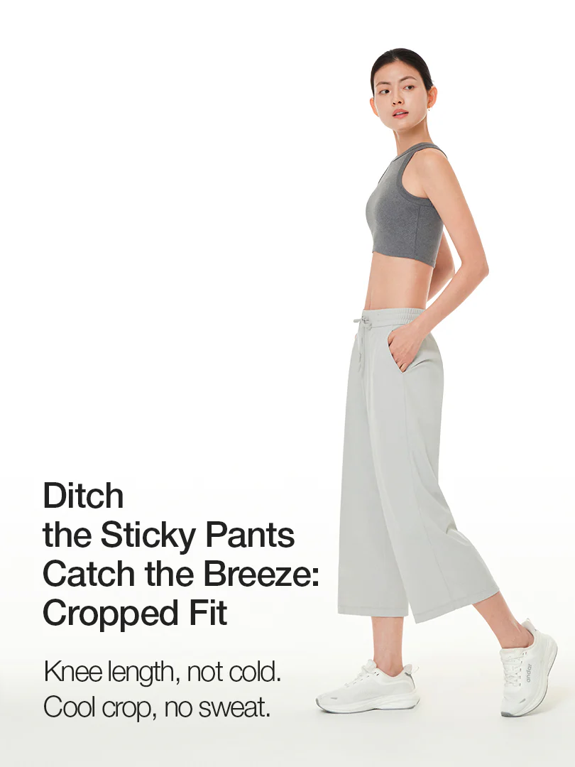 Airy Fit Wide Cropped Pants - Image 3
