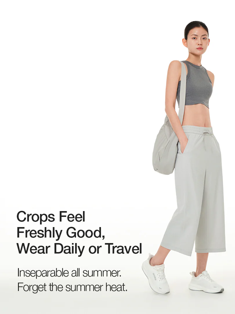 Airy Fit Wide Cropped Pants - Image 8