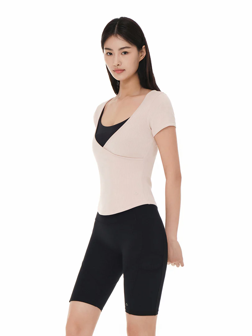 Fresh Ribbed Wrap Short Sleeve - Image 4