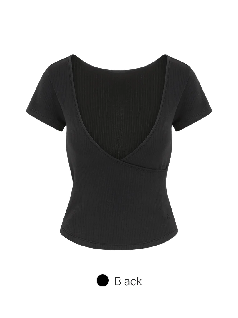 Fresh Ribbed Wrap Short Sleeve - Image 9
