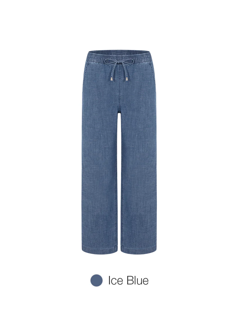 Ice Airdenim Elastic Waist Wide Jeans - Image 2
