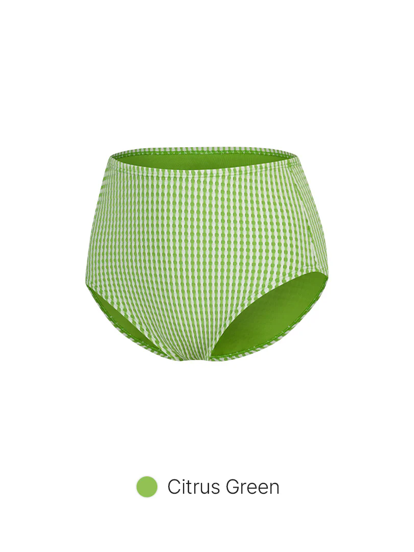 Jacquard High Waisted Bikini Bottom - Image 13