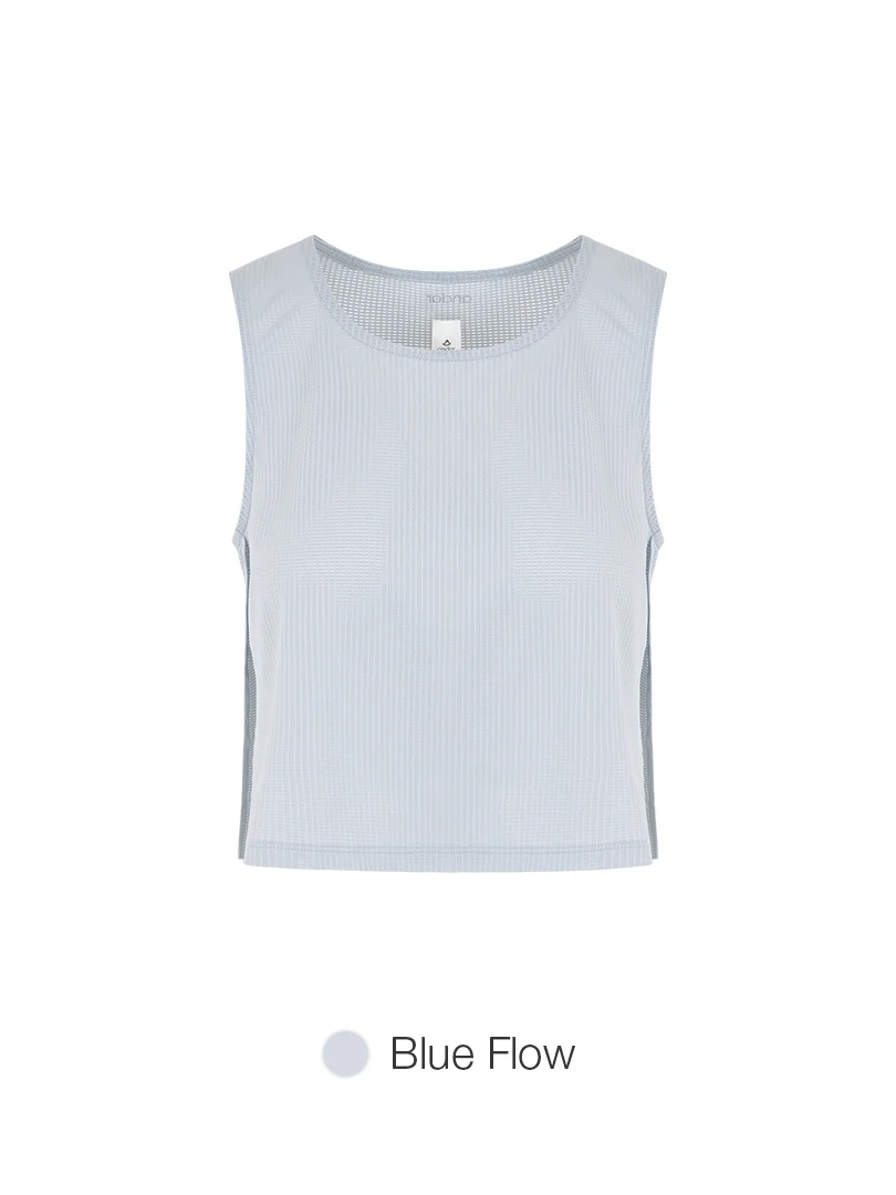 Jacquard Mesh Cropped Sleeveless Cover-Up - Image 3
