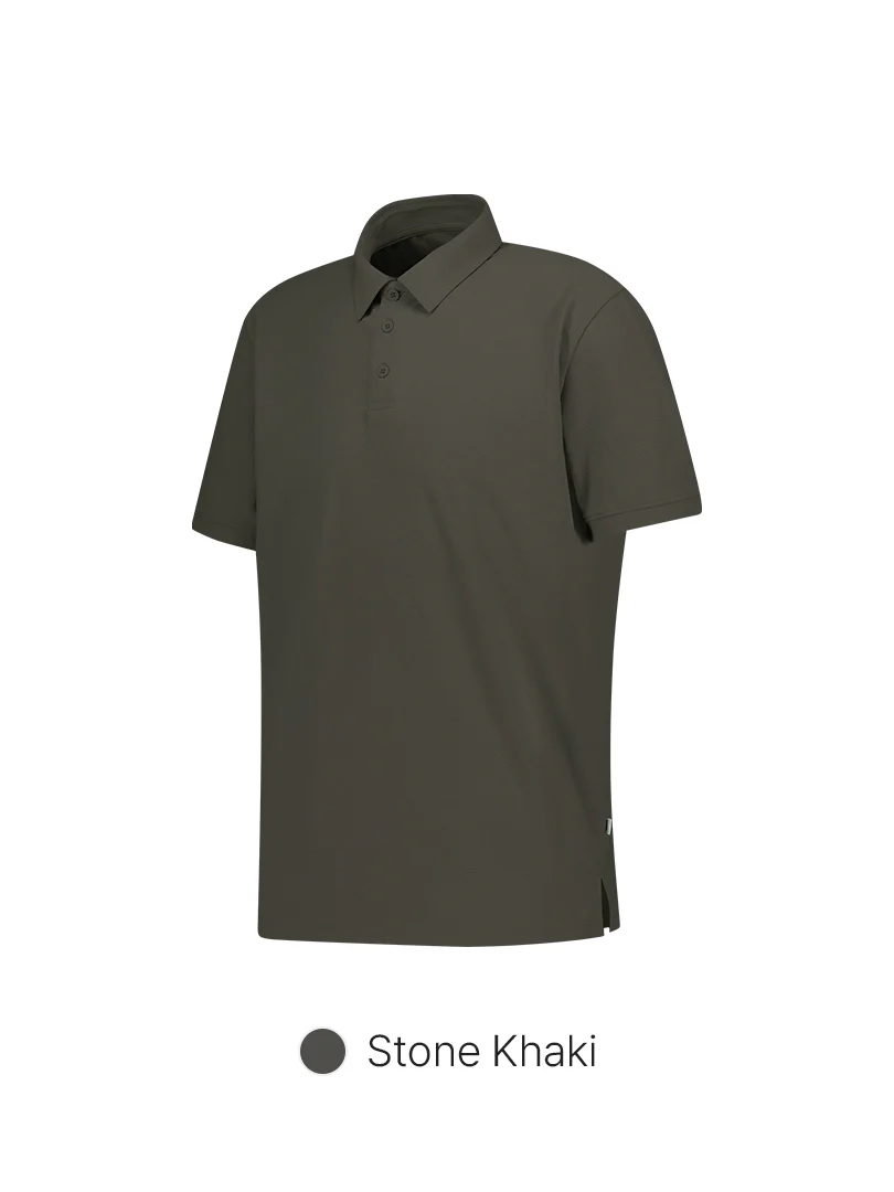 Men's Airy Fit Textured Short Sleeve Polo Shirt - Image 10