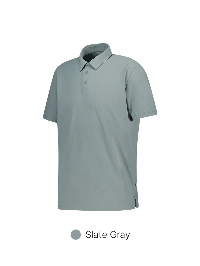 Men's Airy Fit Textured Short Sleeve Polo Shirt - Image 6