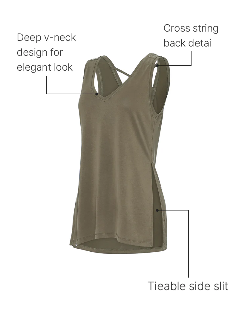 Modal Sustainable Drape Tank Top - Image 6