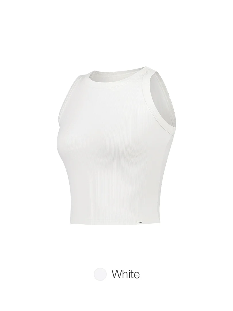 Ribbed Cropped Tank Top - Image 2