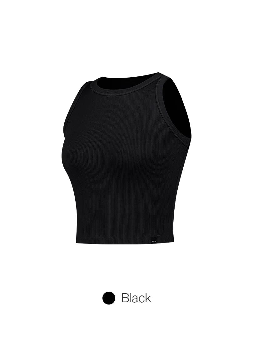 Ribbed Cropped Tank Top - Image 3