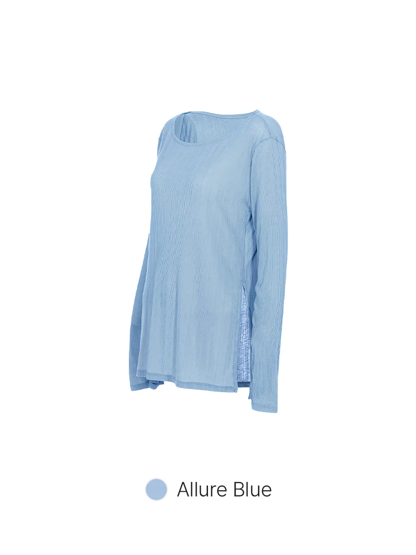 Ribbed Side Slit Long Sleeve - Image 11