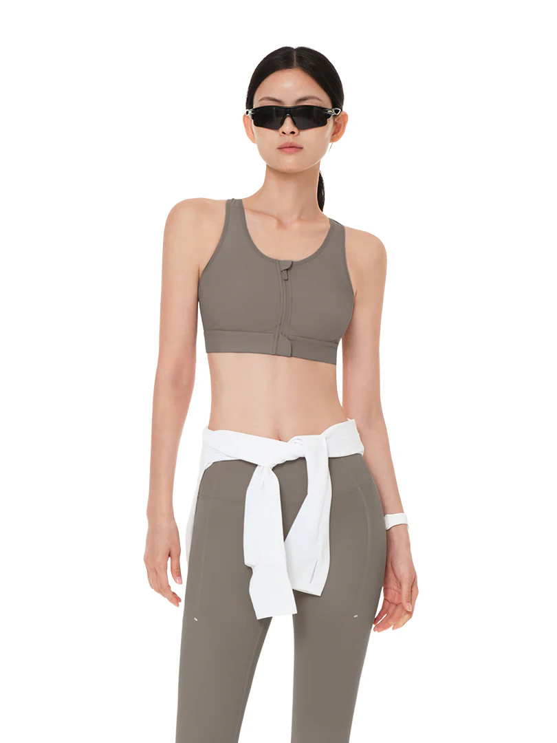 Running Front-Zip Bra