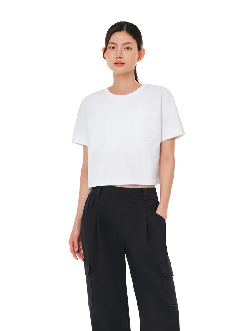 Stay-Cool Pocket Cropped Short Sleeve