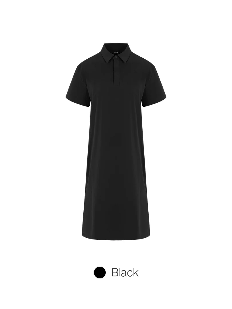 Woven Breeze Polo Neck Maxi Dress - Image 3